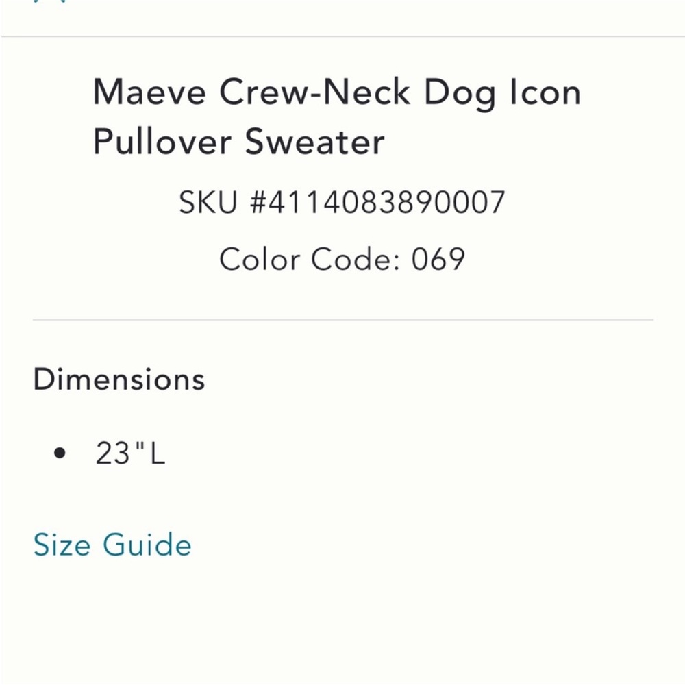 NWT Maeve Crew-Neck Dog Icon
Pullover Sweater - Picture 6 of 6